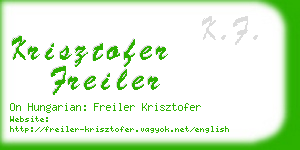 krisztofer freiler business card